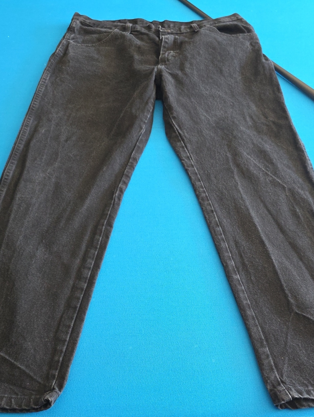 Rustler Men's Straight Jeans in Black Wash